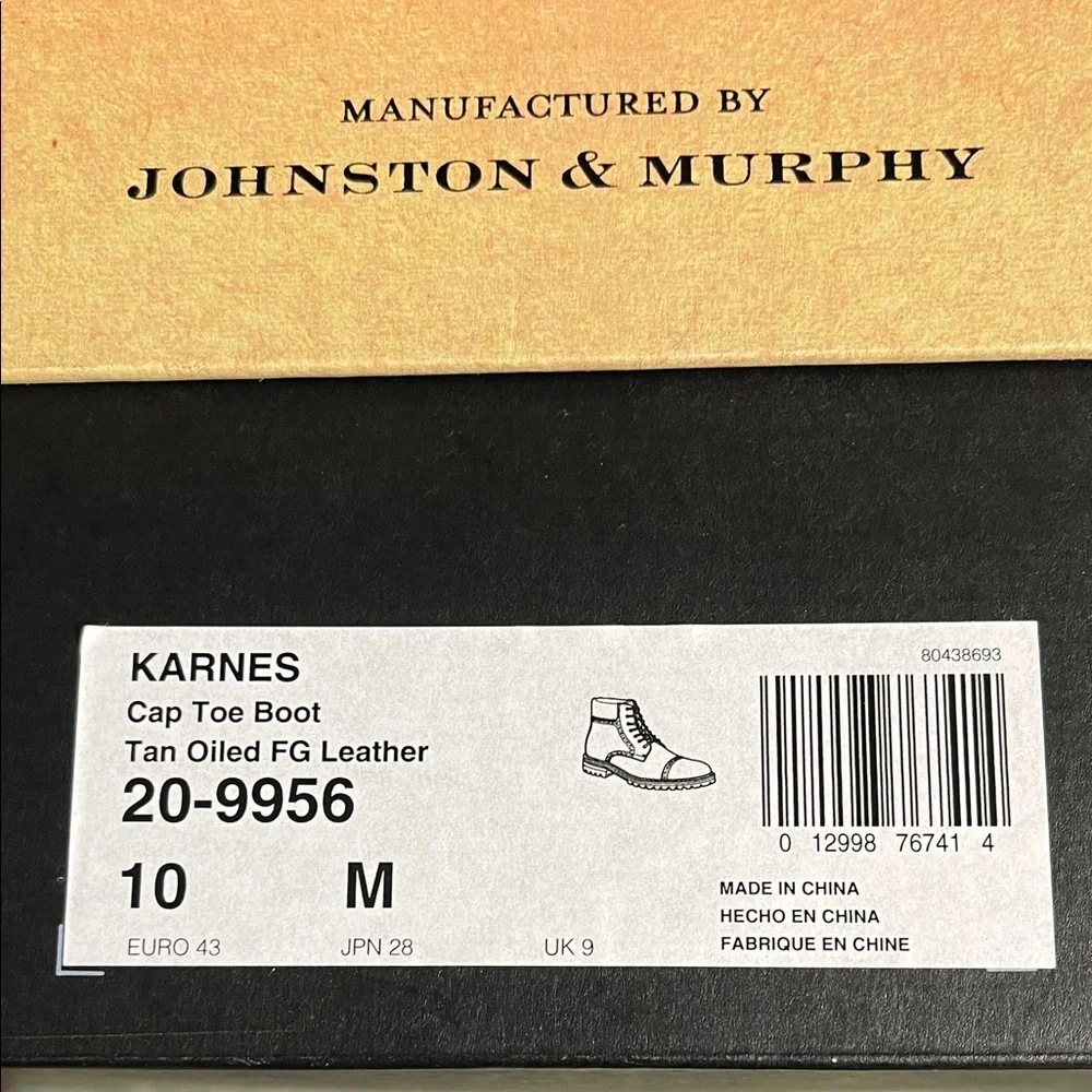 Johnston & Murphy Tan Oiled Cap Toe Karnes Boot - Men - Picture 2 of 5